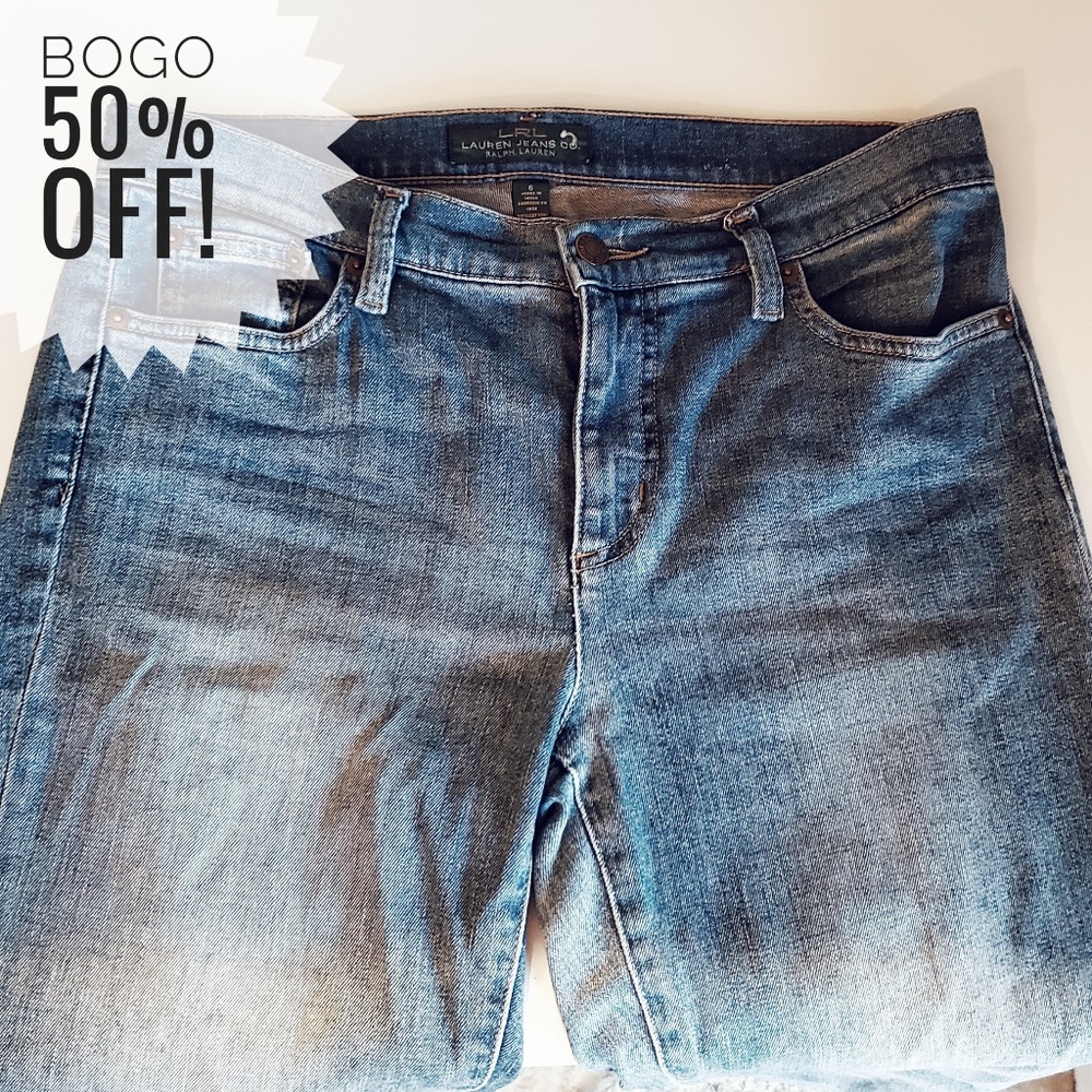 Lauren by Ralph Lauren Straight Leg Denim Jean